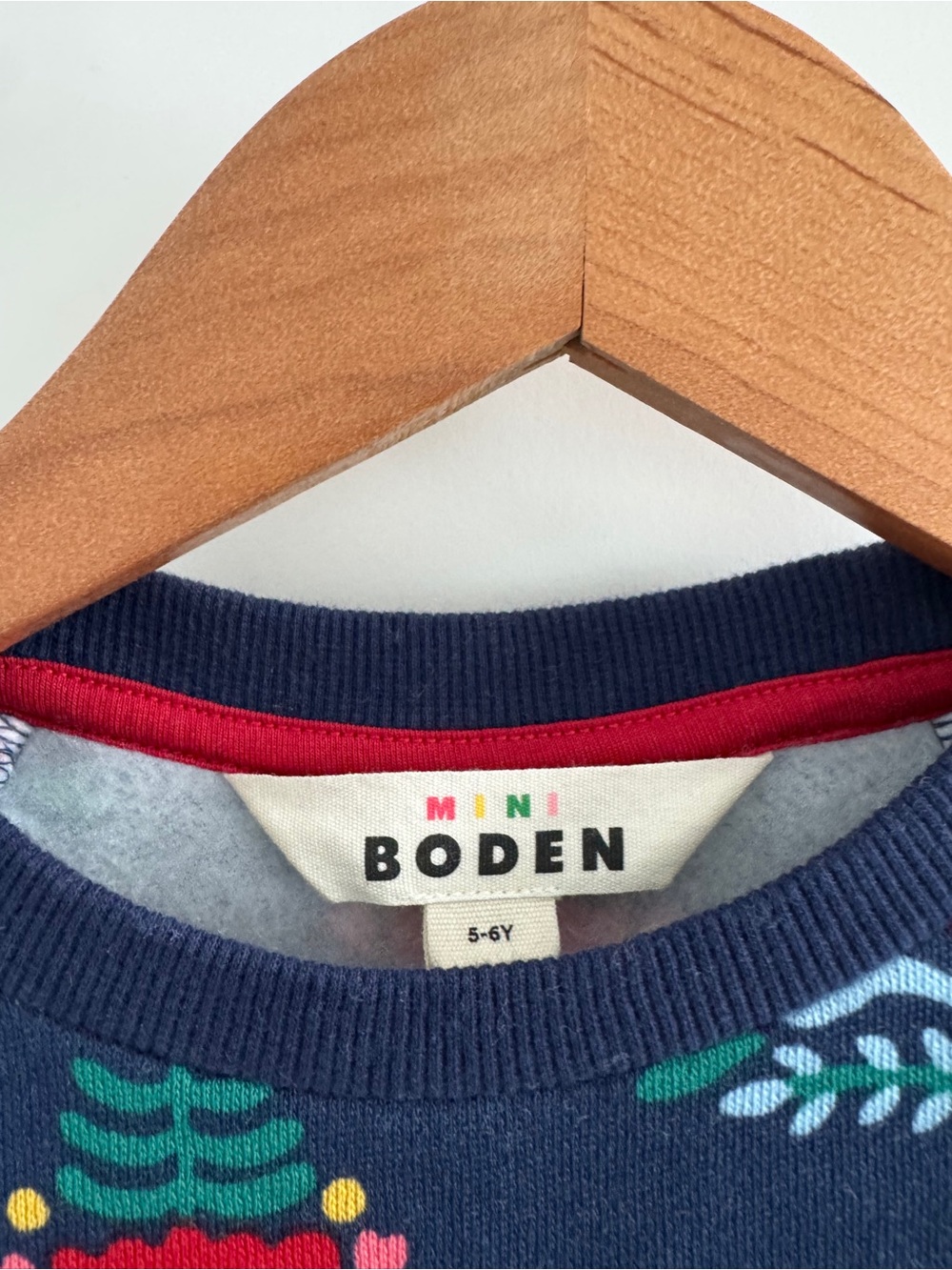 Mini Boden Kids' Cotton
Blend Sweatshirt Dress, Navy Christmas Tree NWOT $68 - Picture 4 of 7